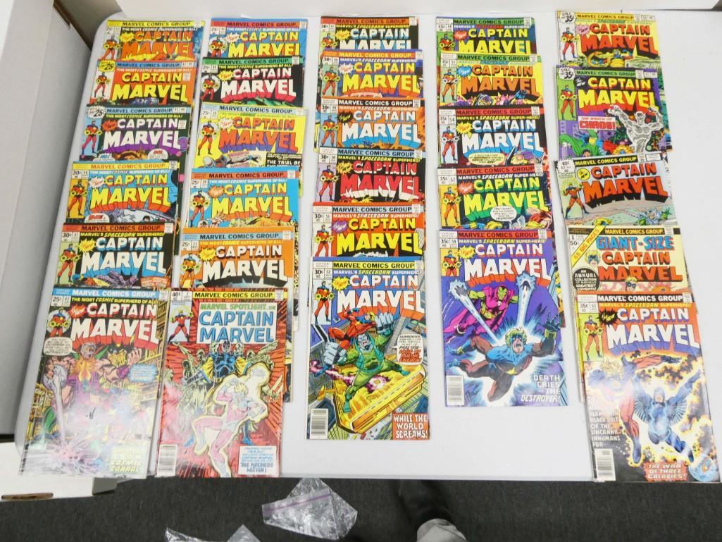 28 Captain Marvel Comic Books 25 to 40 Cent Comics (1 of 3)