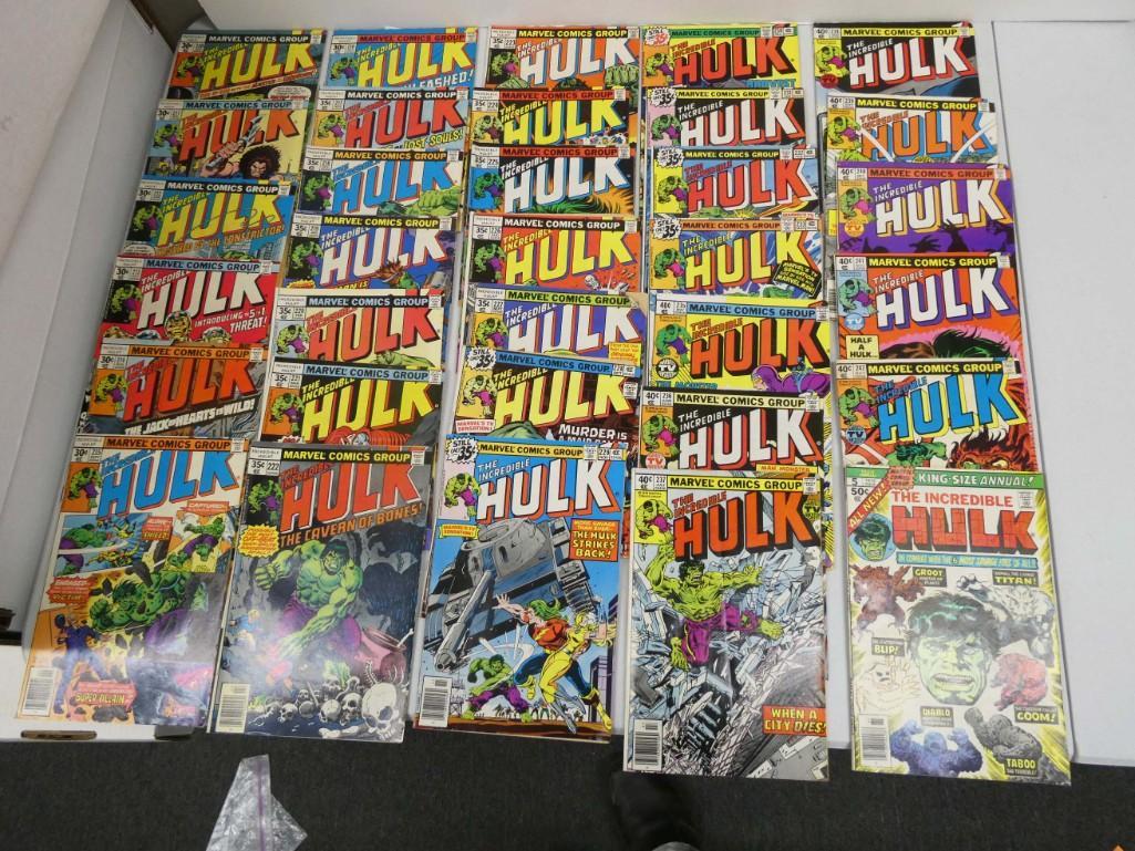 33 The Incredible Hulk Comics Issues 210-233 and 235-241 and 247 and a King Size Annual (1 of 3)