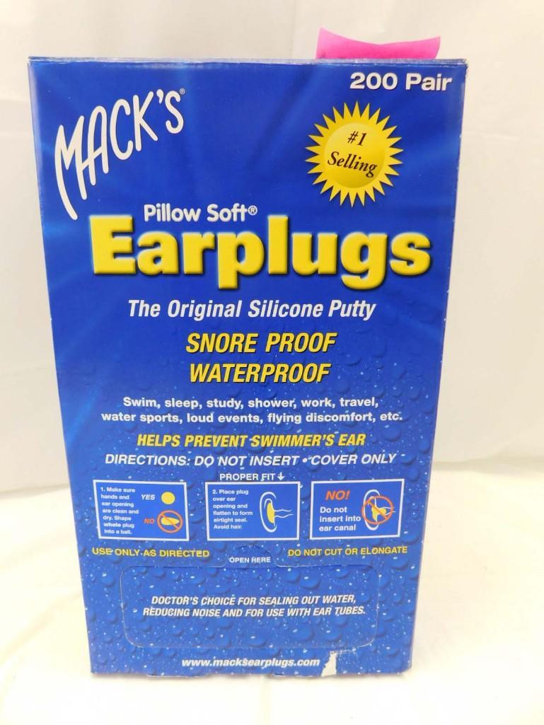 Mack's Earplugs 120 pr: 120 Pair of Mack's Earplugs