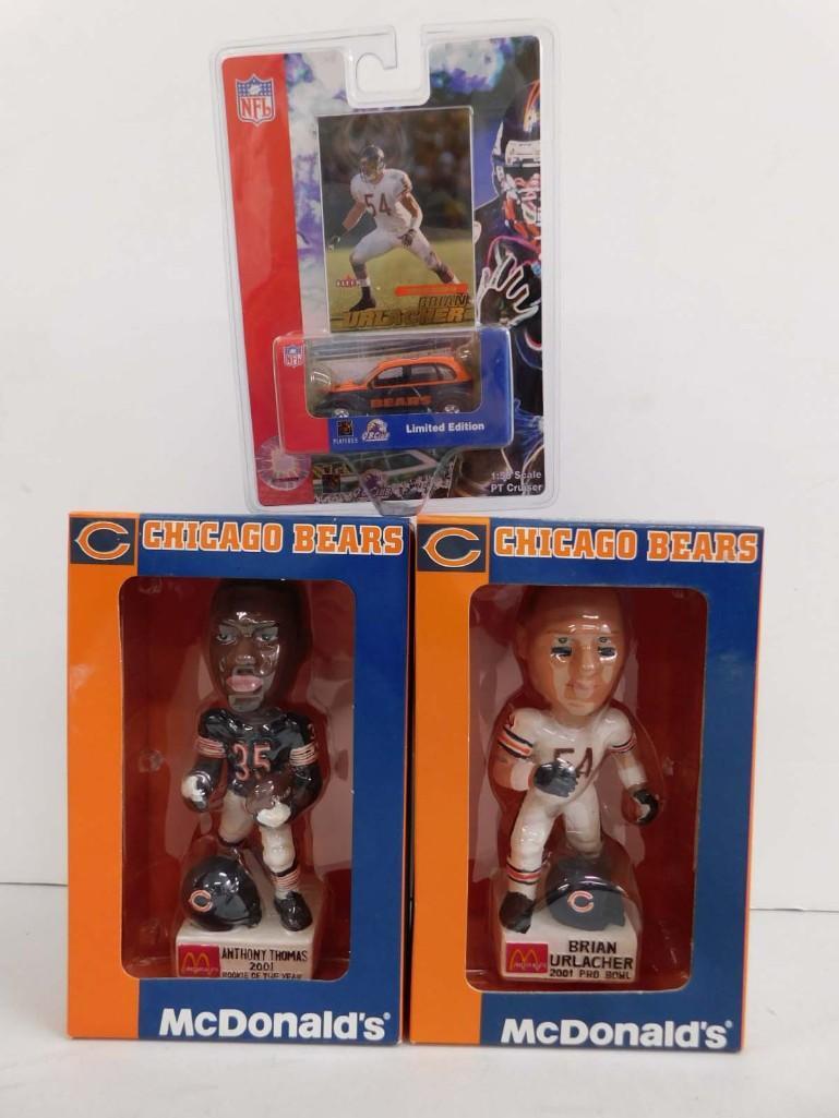 Sports Lot incl Chicago Bears McDonalds Brian Urlacher and Anthony Thomas Bobble Heads New in packag (1 of 4)