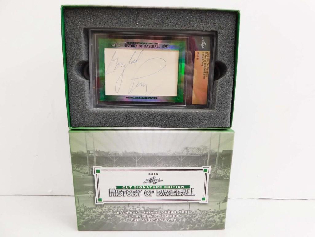 2015 Leaf Cut Signature Gaylord Perry History of Baseball Edition 33 of 41: 2015 Leaf Cut Signature Gaylord Perry History of Baseball Edition 33 of 41
