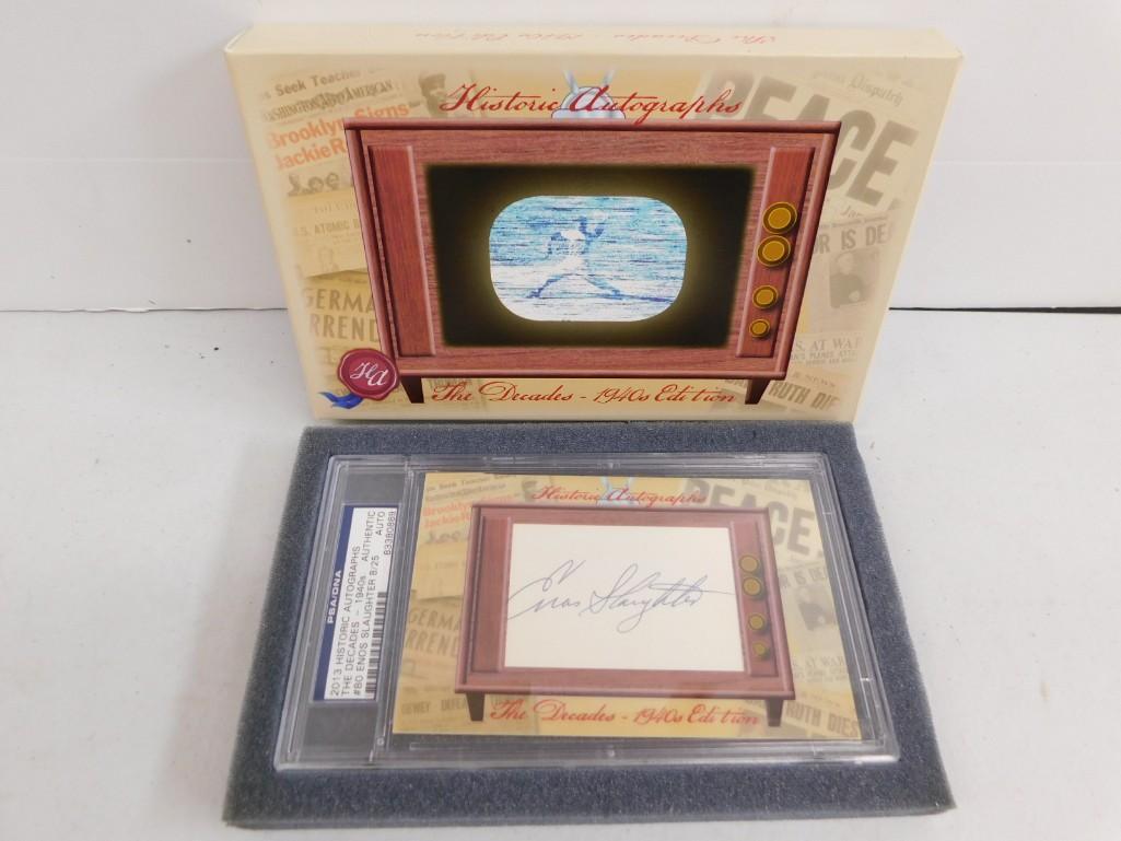 PSA DNA Enos Slaughter #80 Authentic Autograph 2013 Historic Autographs The Decades 1940s (1 of 5)