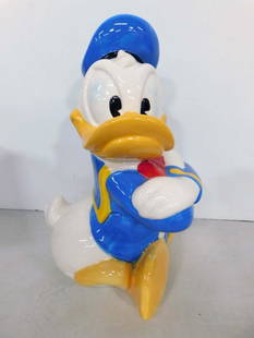 Disney Donald Duck Cookie Jar Treasure Craft: 1980s Disney Treasure Craft Donald Duck Ceramic Cookie Jar Made in Mexico