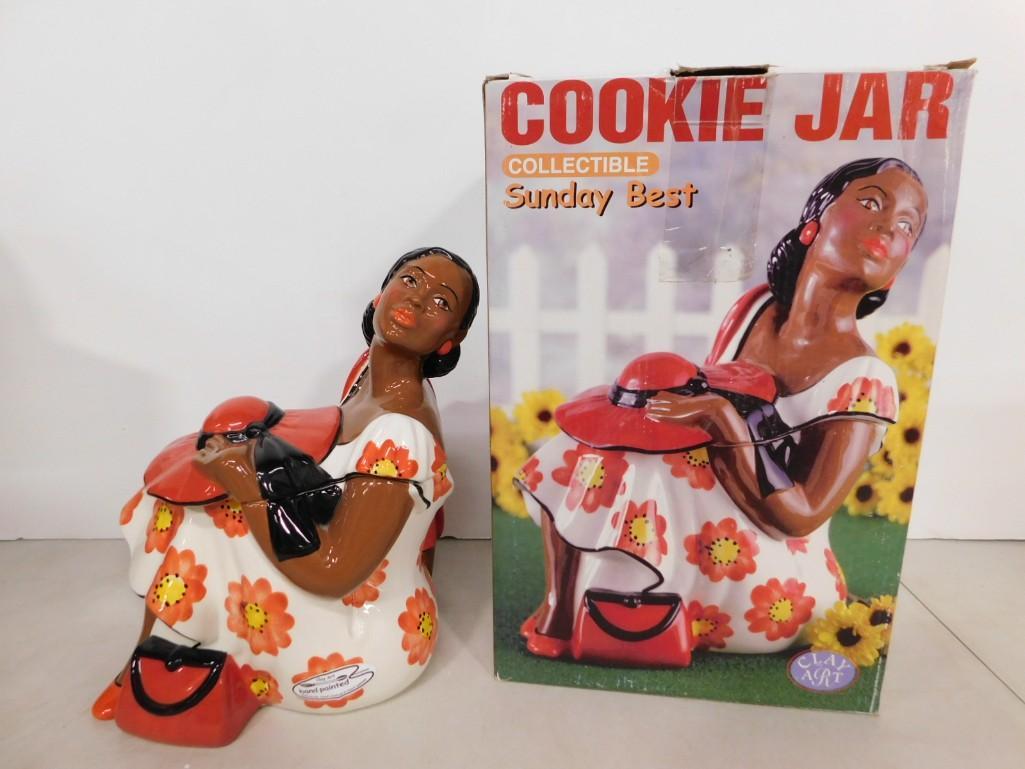 Clay Art Sunday Best Cookie Jar in Original Box (1 of 8)