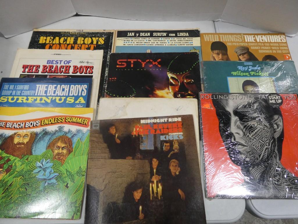 Lot of Vinyl LP Records Including The Rolling Stones, Styx, Beach Boys (1 of 1)