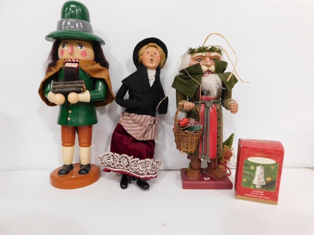 Christmas Lot incl Byers Caroler , 2 Nutcrackers, and a Hallmark Keepsake Ornament (1 of 9)