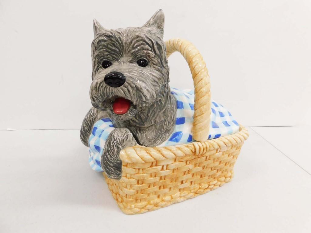 Wizard of Oz Toto Cookie Jar: Enesco Wizard of Oz Toto Ceramic Cookie Jar