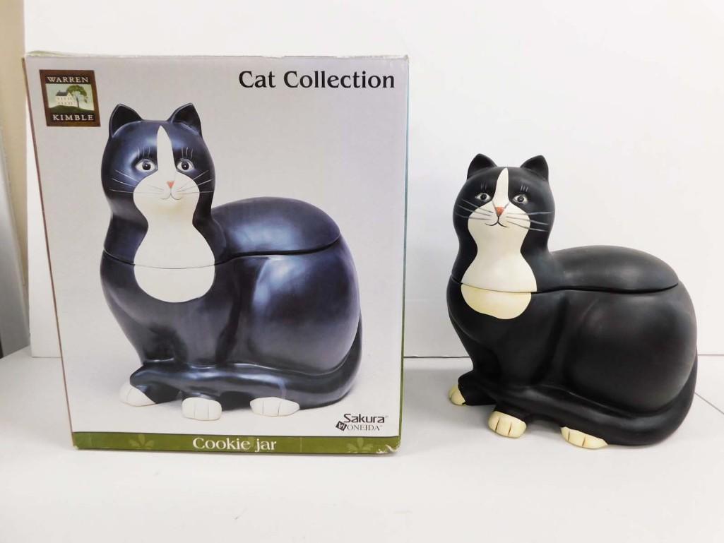 Cat Collection Ceramic Cookie Jar with Original Box (1 of 7)