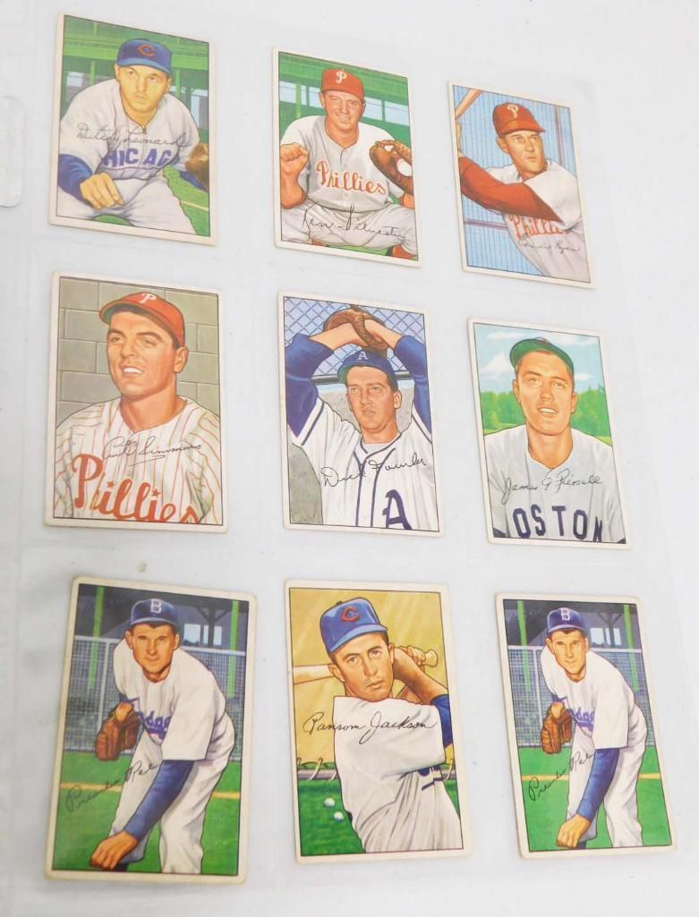9 Bowman 1952 Baseball Cards (1 of 7)