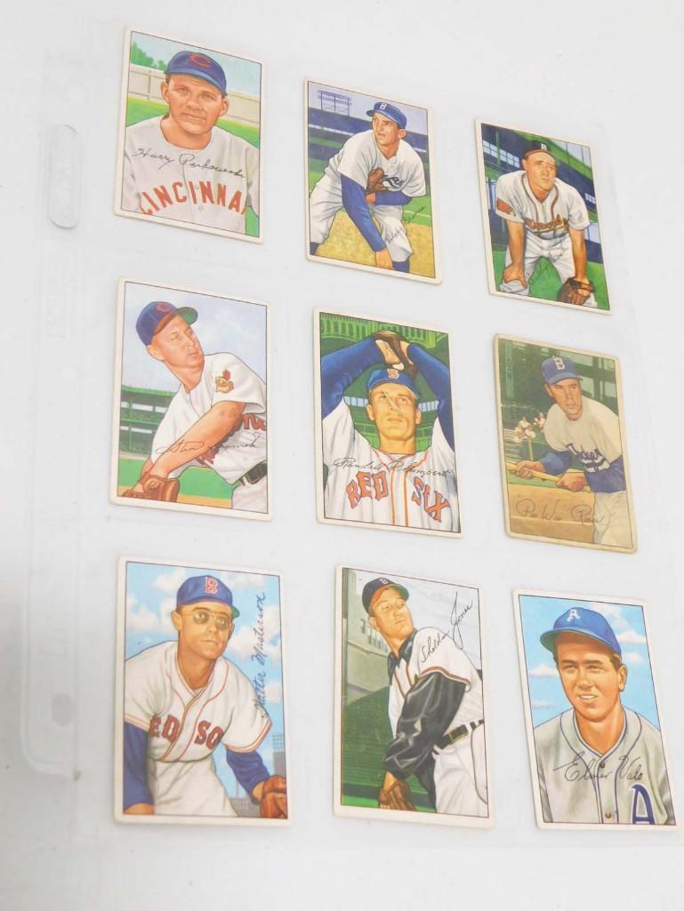 9 Bowman 1952 Baseball Cards (1 of 9)