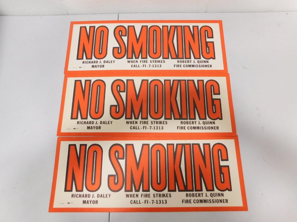 3 Vintage Chicago No Smoking Signs (1 of 5)