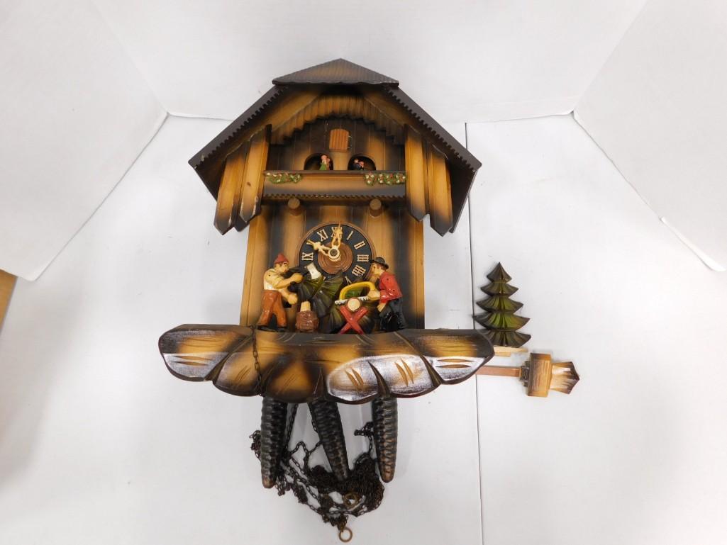 German Cuckoo Clock Alpine Chalet with Swiss Musical Movement Clock Made in Germany (1 of 8)