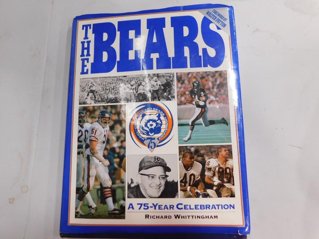 Chicago Bears Book - Autographed - No COA: Chicago Bears Book - A 75 Year Celebration by Richard Whittingham - Autographed - One signature appears to be Tom Thayer No COA