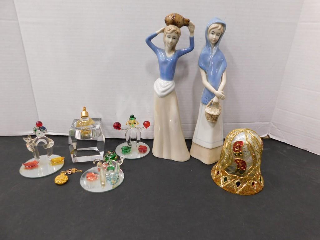 Misc. Lot including Glass Clowns / FIgurines, ceramic, etc. (1 of 5)