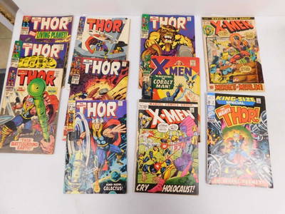 11 Vintage Comic Books incl The Mighty Thor, X Men , King Size Thor