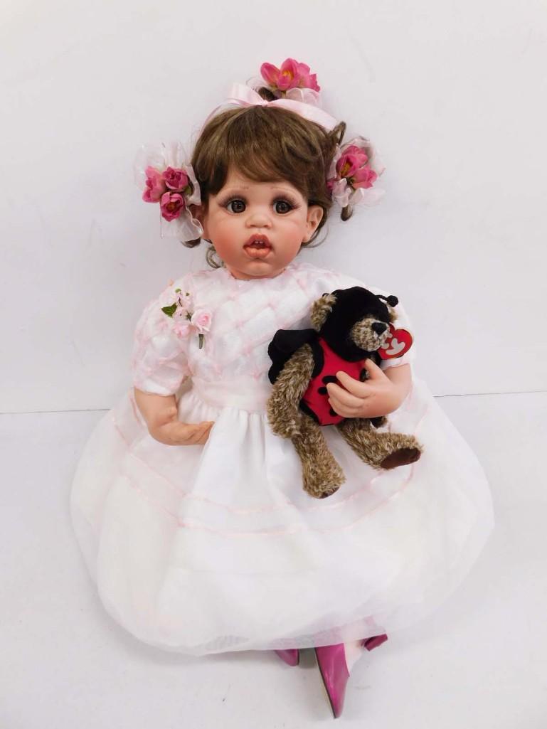 1993 Fayzah Cherub 26" Toddler Baby Sitting Girl Doll (1 of 8)