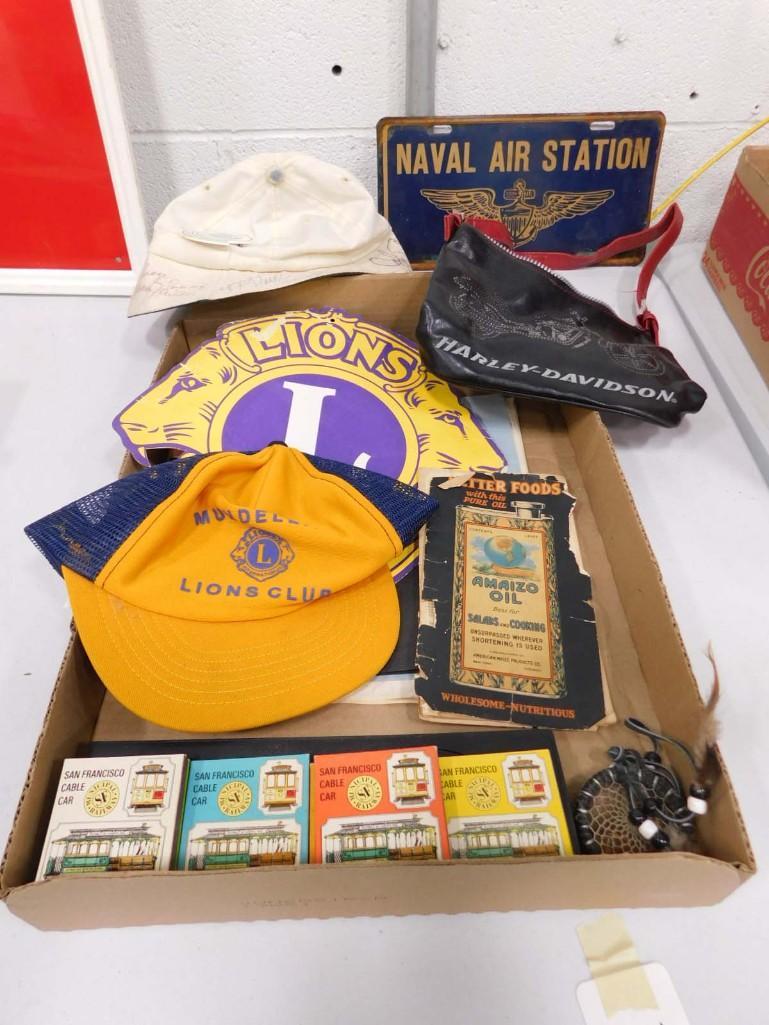 Collectibles Lot incl Harley Davidson Purse , Caps, Cable Car Collectibles, etc (1 of 4)