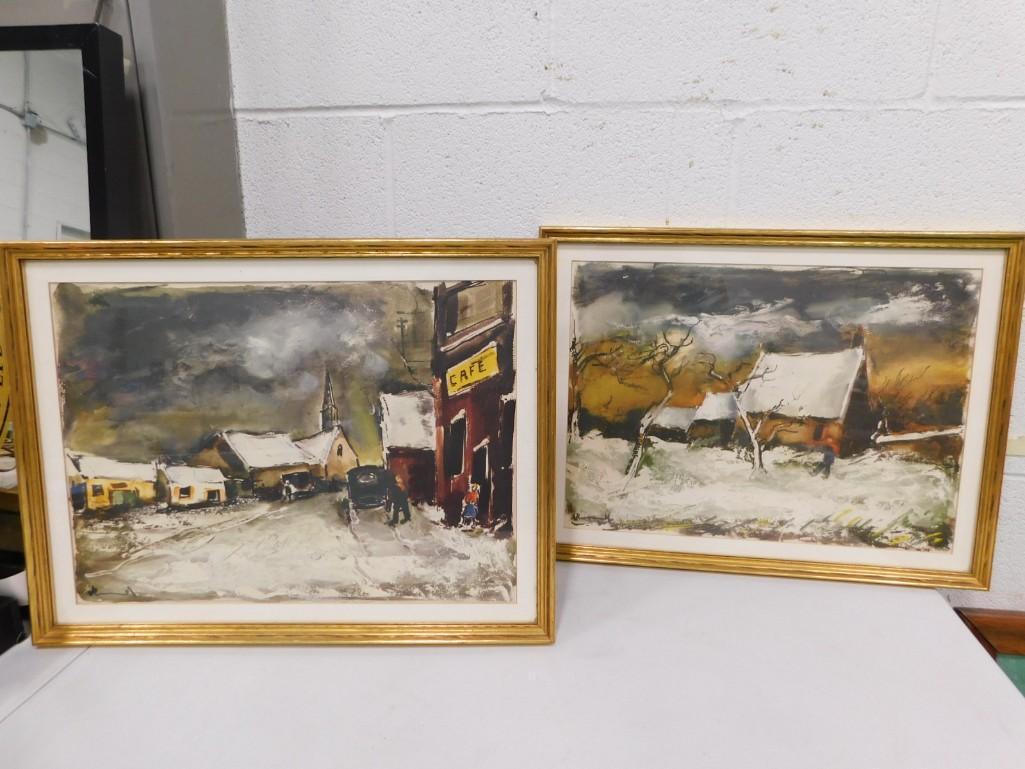 Lot of 2 Framed Maurice de Vlaminck Prints (1 of 7)