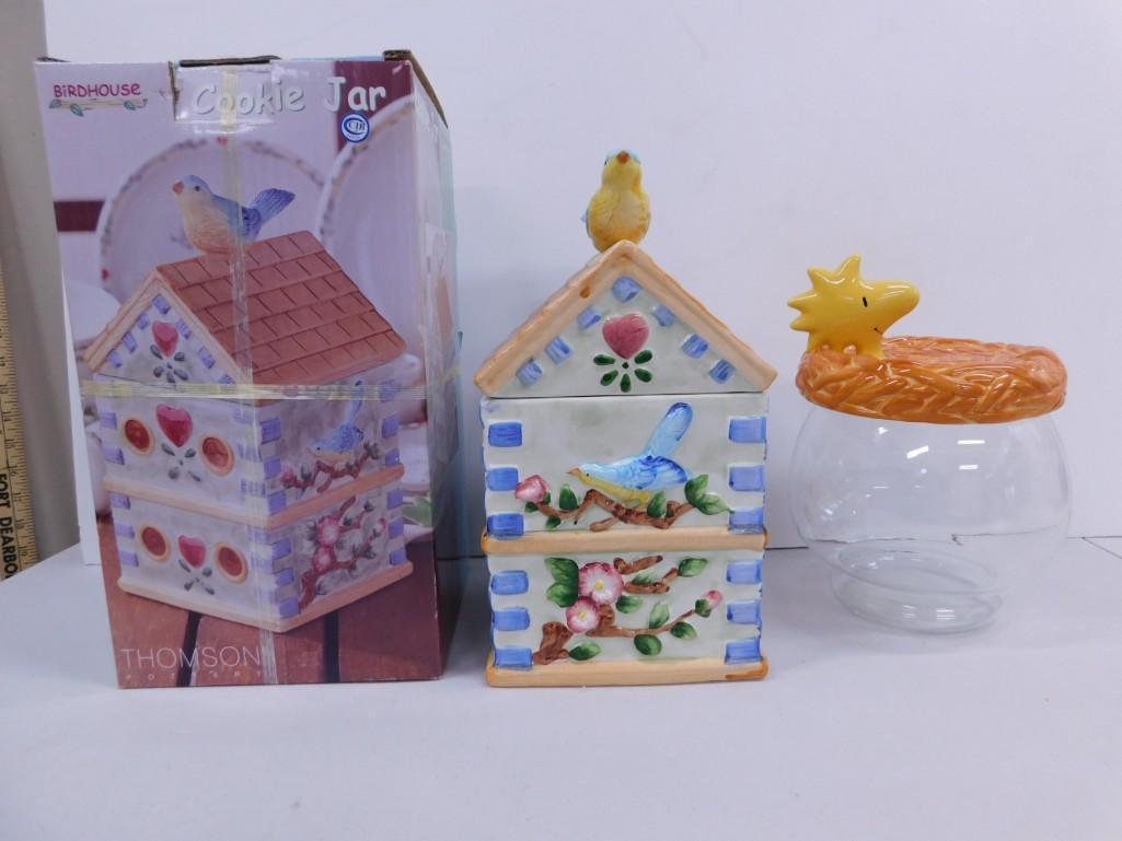2 Cookie Jars incl Peanuts Woodstock and Birdhouse (1 of 6)