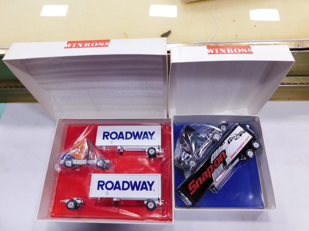 2 Winross Die Cast Model Trucks including Snap-On and Roadway 1:64 Scale (1 of 3)