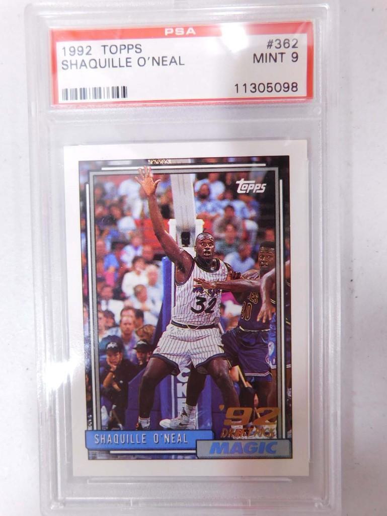1992 Topps Shaquille O'Neal Graded PSA Mint 9 Rookie Card RC #362 Shaq (1 of 2)