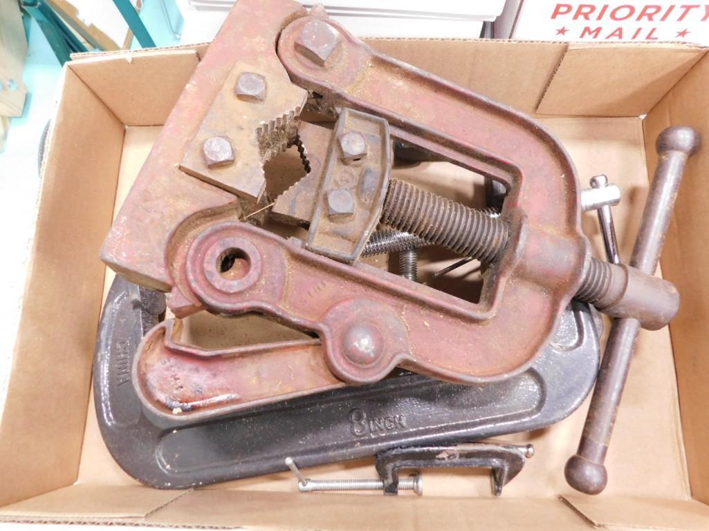 Vintage Pipe Vice and C Clamps (1 of 2)