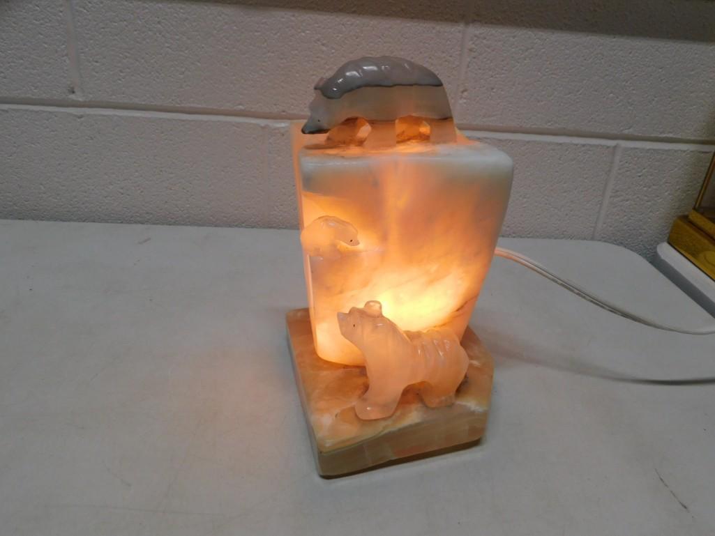 Onyx Stone Polar Bear Light or Lamp Works (1 of 4)