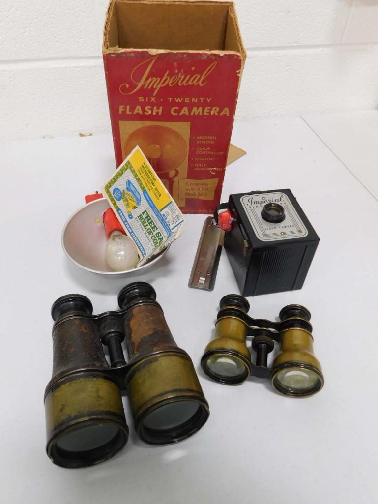 2 Vintage Binoculars and a Vintage Imperial Flash Camera (1 of 6)