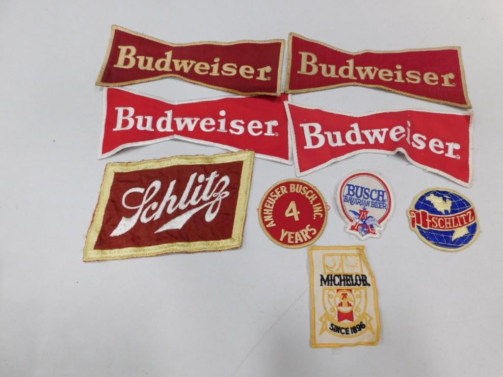 Old Beer Patches incl Budweiser, Schlitz, Michelob, Busch (1 of 4)
