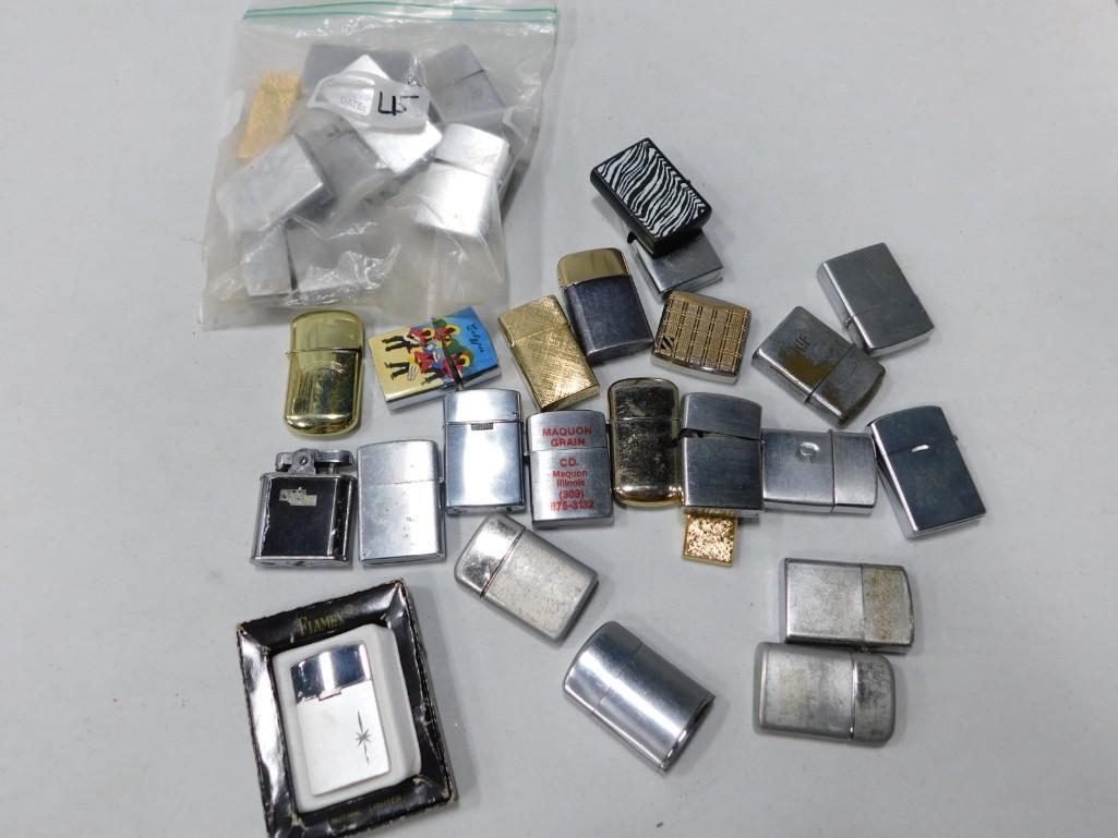 Lot of Lighters: Lot of Cigarette Lighters incl Camel, Cutty Sark, Continental
