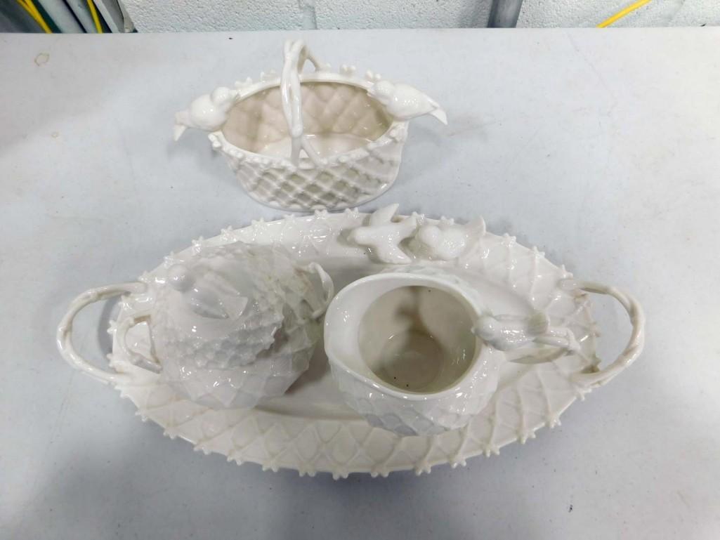 Grace's Teaware "Victorian Bird" Discontinued Pattern: Grace's Teaware "Victorian Bird" Discontinued Pattern . Includes platter, creamer, sugar bowl, and basket.
