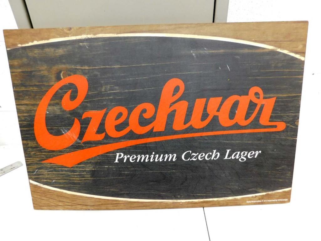 Czechvar Beer Sign: Czechvar Premium Czech Lager Beer Sign