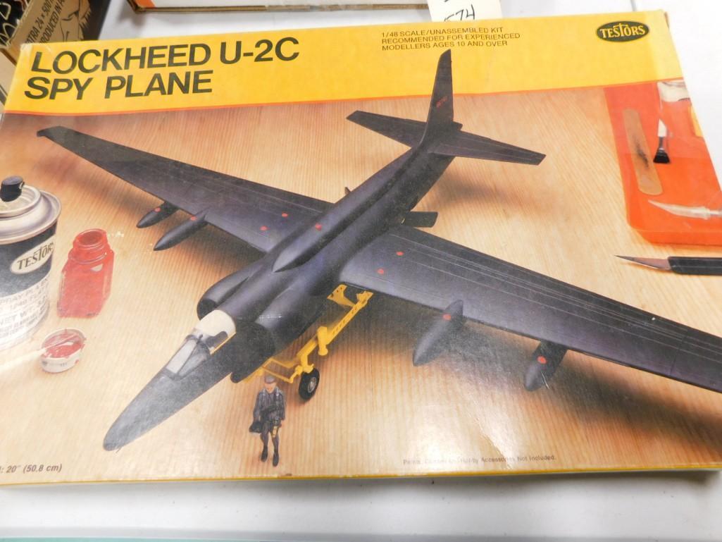 Testors Model Airplane Kit Lockheed U-2C Spy Plane 1/48 Scale (1 of 3)