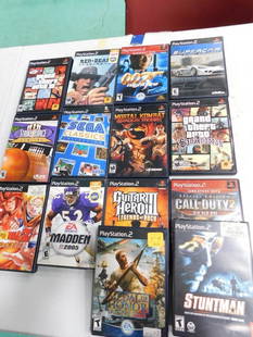 Lot of Playstation 2 Video Games including Mortal Kombat: Lot of Playstation 2 Video Games including Mortal Kombat, Sega Classics, 007, Supercar Street Challenge, Grand Theft Auto, Madden, Call of Duty, etc.