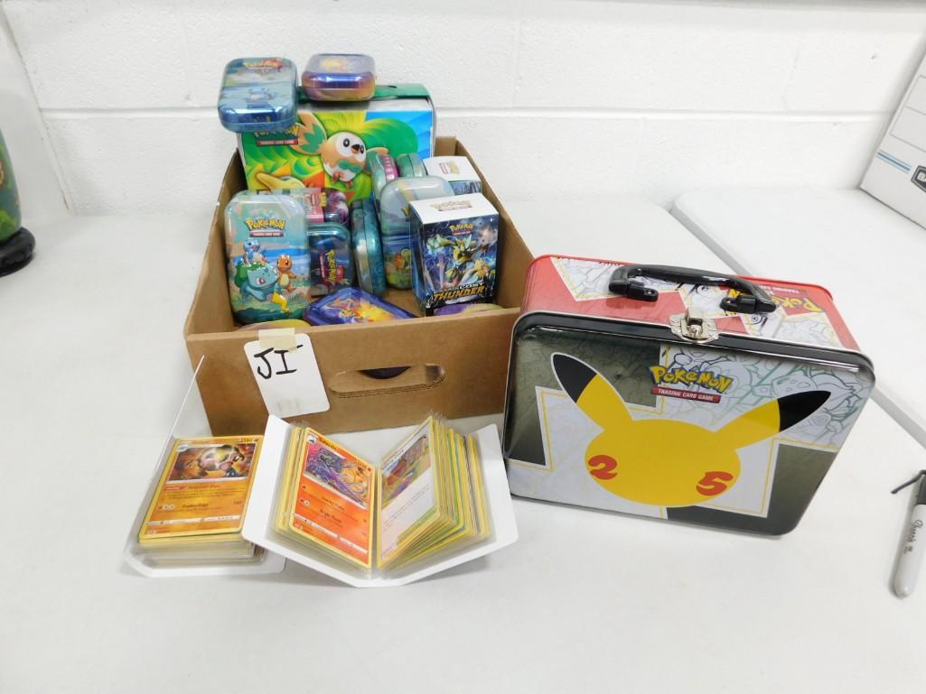 Pokemon Lot incl Cards, EMPTY Tins and Boxes,  Lunchbox (1 of 8)