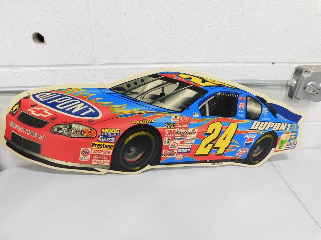 Nascar Jeff Gordon Du Pont Car Sign or Wall Hanging , Plastic: Nascar Jeff Gordon Du Pont Car Sign or Wall Hanging , Plastic