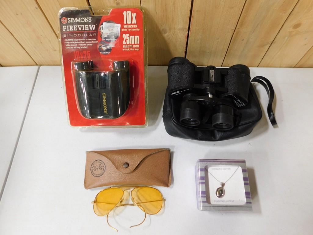 Sterling Silver Pendant, Binoculars, Sunglasses with Case (1 of 4)