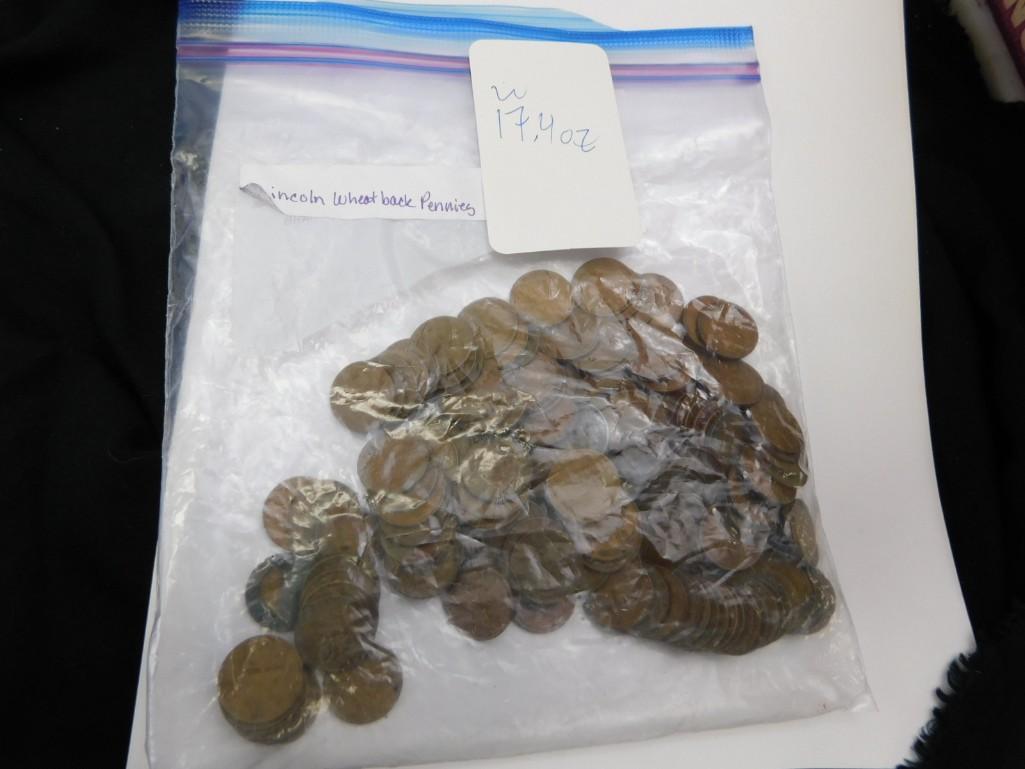 17.4 Ounces of Lincoln Wheat Cent Pennies (1 of 1)