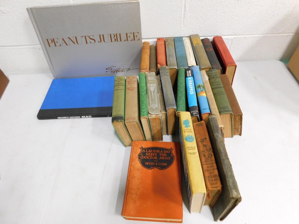 Book Lot incl Peanuts Jubilee by Charles M Schulz, Insanely Awesome MAD, and Vintage Books (1 of 6)