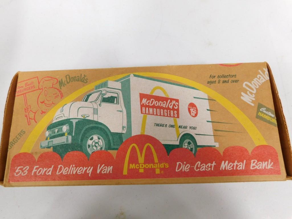 McDonalds Model '53 Ford Delivery Van Die Cast Metal Bank in Original Box (1 of 4)