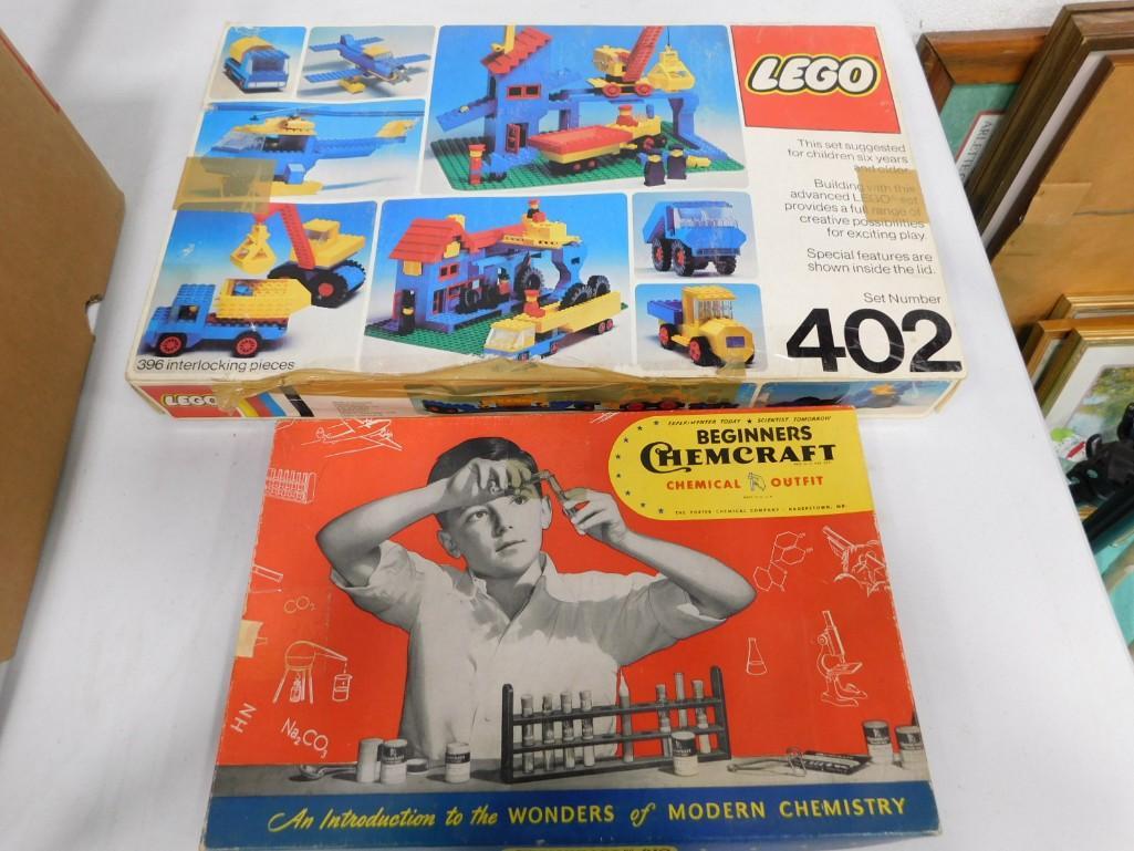 Vintage Toy Lot incl Lego Blocks and Chemcraft: Vintage Toy Lot incl Lego Blocks and Chemcraft Condition: unchecked for completeness