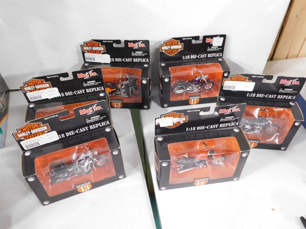 Lot of 6 Harley Davidson Di-Cast Replica Motorcycles (1 of 5)