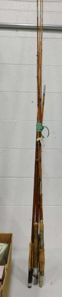 Lot of Fishing Rods incl Bamboo: Lot of Fishing Rods incl Bamboo