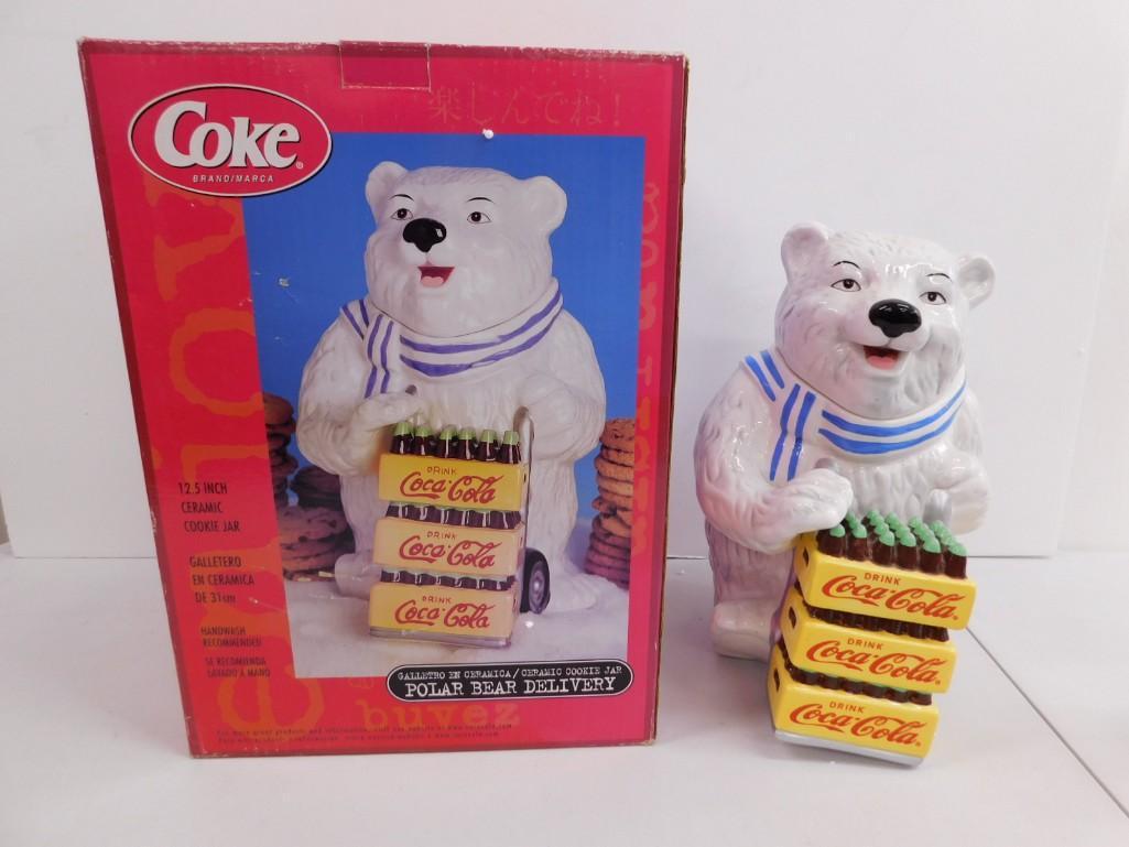 Coca Cola Bear Cookie Jar by Gibson with Original Box (1 of 8)