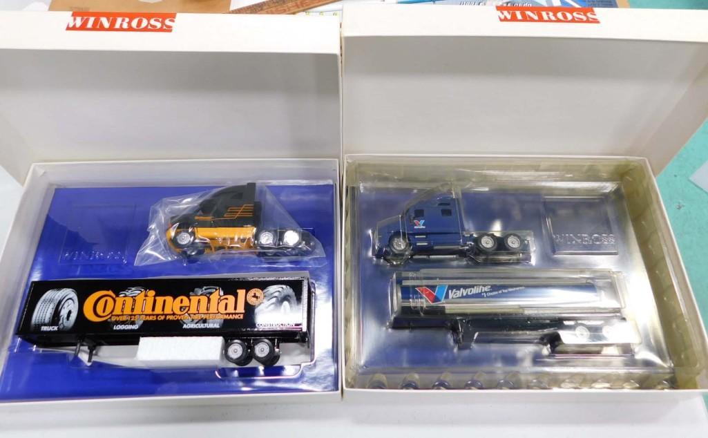 2 Winross Die Cast Model Trucks incl Valvoline and Continental 1:64 Scale (1 of 3)