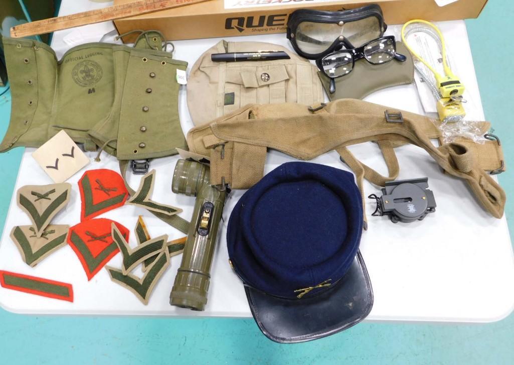Lot of Boy Scouts and Military Items incl Patches, Flashlight, Glasses, etc (1 of 7)
