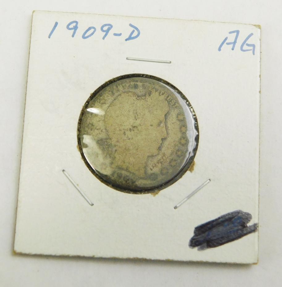 1909-D Barber Quarter 90% Silver: 1909-D Barber Quarter 90% Silver