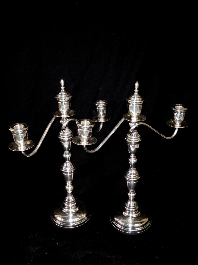 Pair of Weighted Sterling Silver Candlestick Holders (1 of 5)