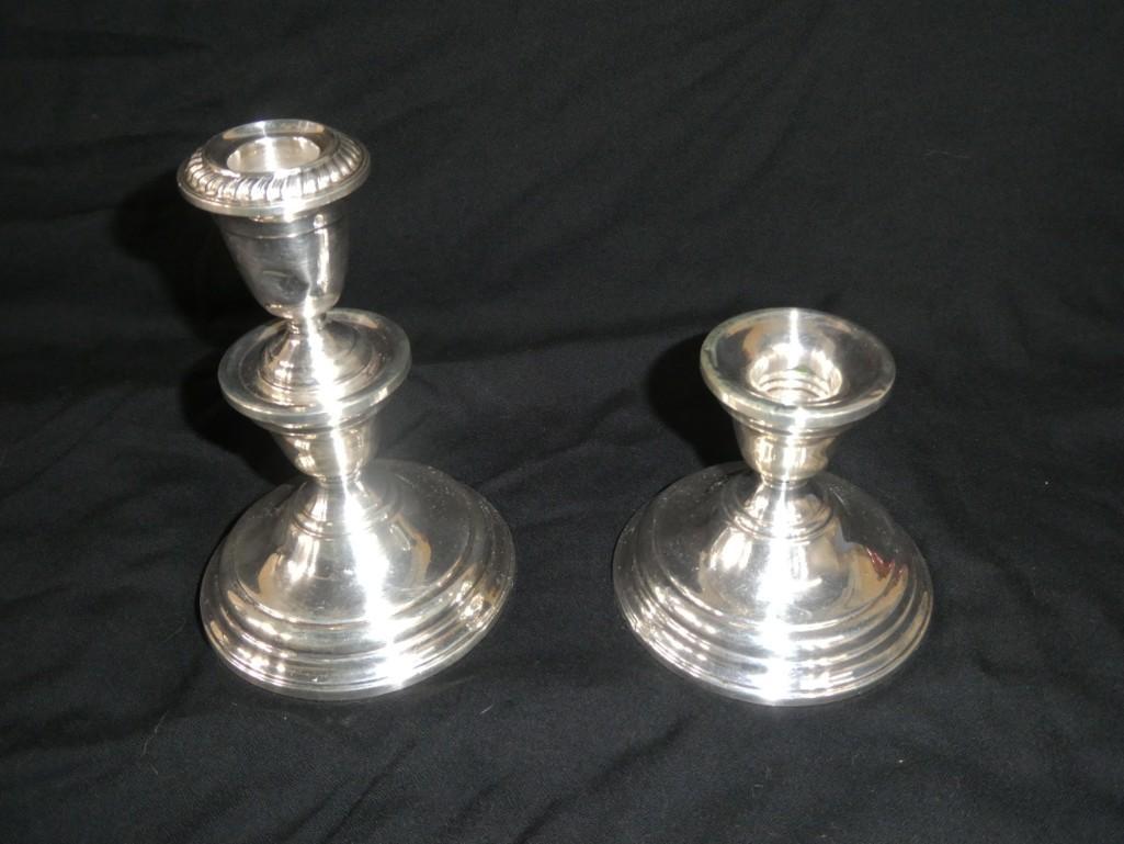 2 Weighted Sterling Candlestick Holders (1 of 5)