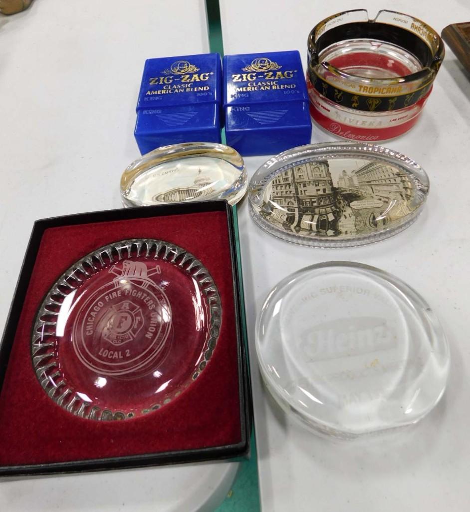 Vintage Ashtrays, Cigarette Cases, Paperweights, etc incl Advertising (1 of 5)